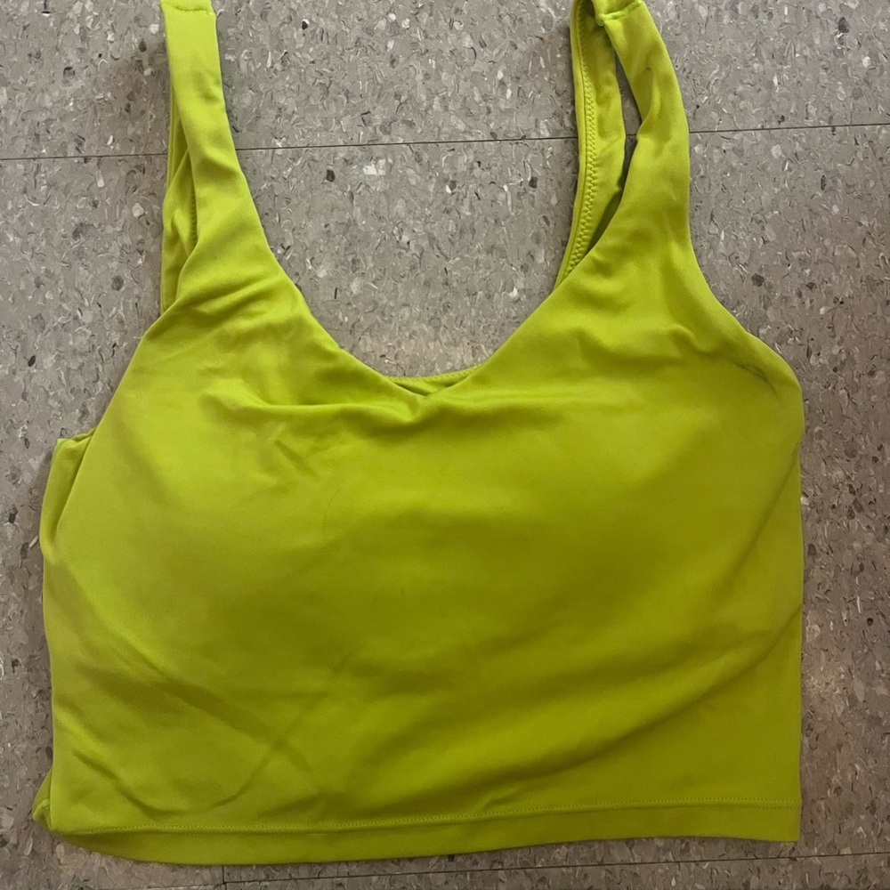 Everyday Scoop Neck Tank Top - Lime Green